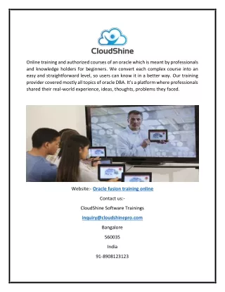 online training and authorized courses