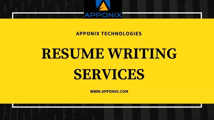apponix technologies resume writing services