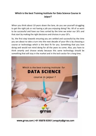 which is the best training institute for data