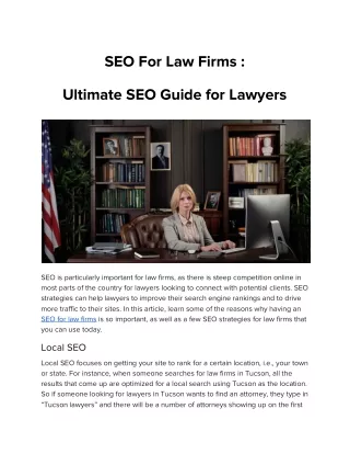 SEO For Law Firms : Ultimate SEO Guide for Lawyers
