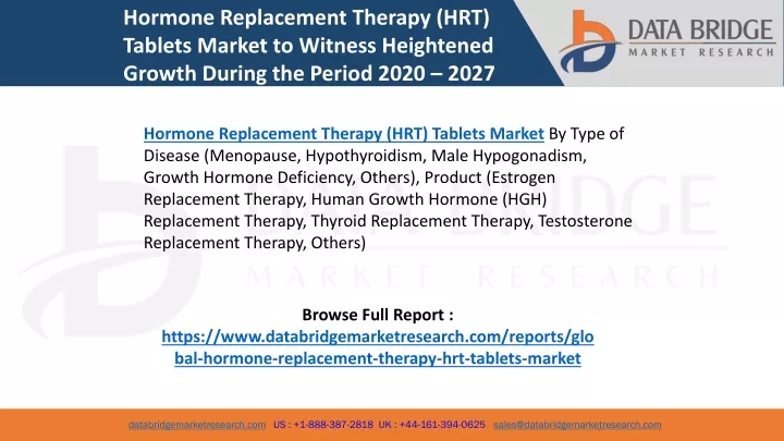 hormone replacement therapy hrt tablets market