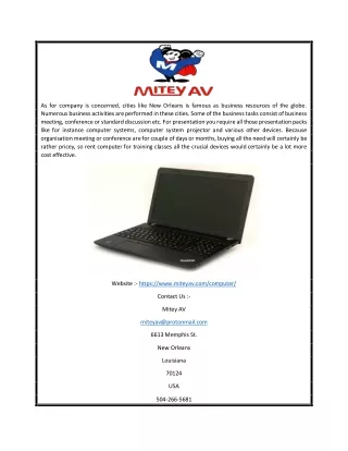 Computer Equipment Rentals New Orleans | Miteyav.com
