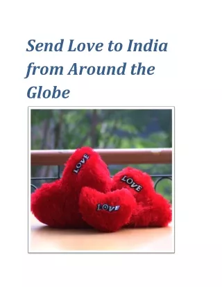 Send Love to India from Around the Globe