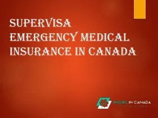 Emergency Medical Insurance in Ottawa , Canada