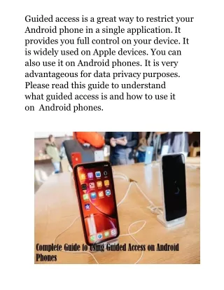 guided access is a great way to restrict your