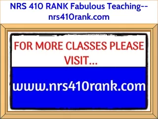 NRS 410 RANK Fabulous Teaching--nrs410rank.com