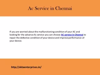 Best Ac Service in Chennai