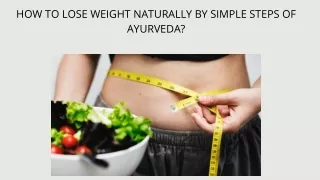 how to lose weight naturally by simple steps