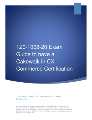 1z0 1068 20 exam guide to have a cakewalk