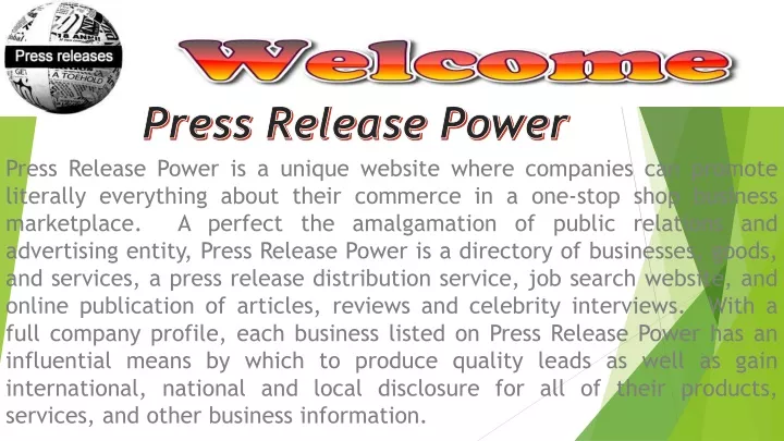 press release power