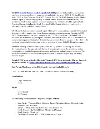 the dns security service market report 2020 2027