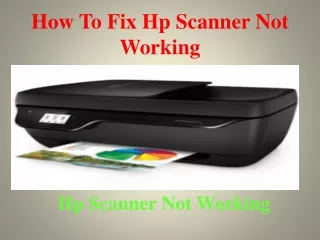 how to fix hp scanner not working