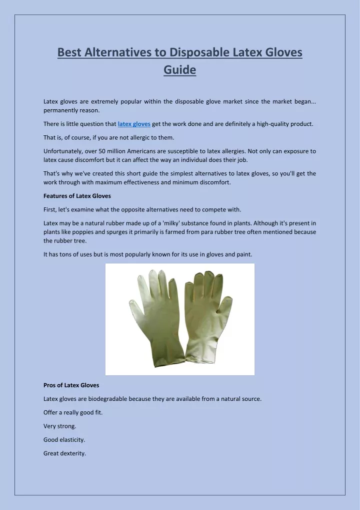 best alternatives to disposable latex gloves guide