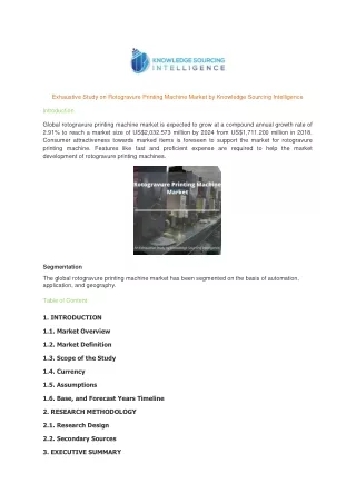 exhaustive study on rotogravure printing machine