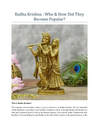 radha krishna who how did they become popular