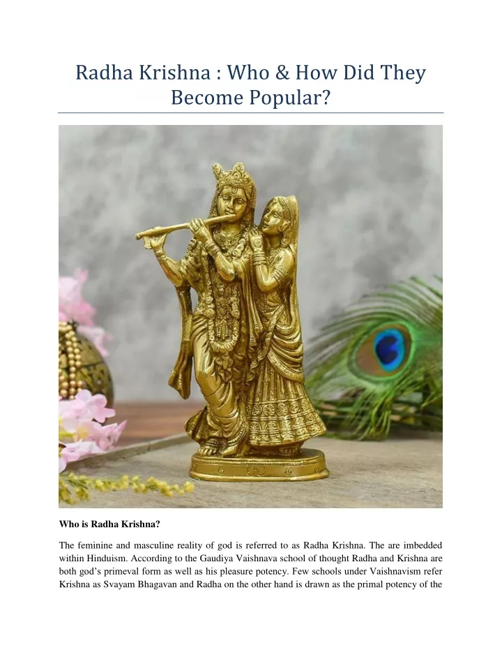 radha krishna who how did they become popular