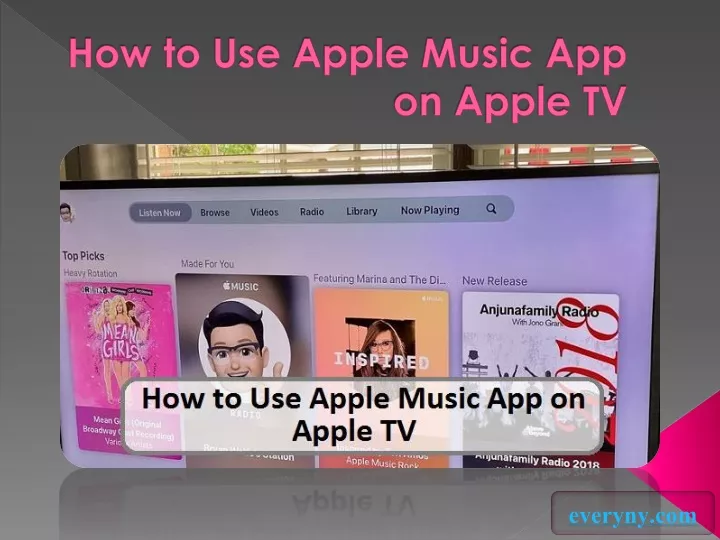 how to use apple music app on apple tv