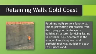 Retaining Walls Gold Coast - QLD Shotcrete Services