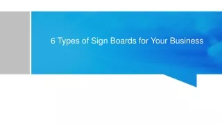6 Types of Sign Boards for Your Business