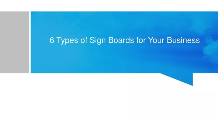 6 types of sign boards for your business