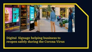 Digital Signage helping businesses to reopen safely during the Corona Virus