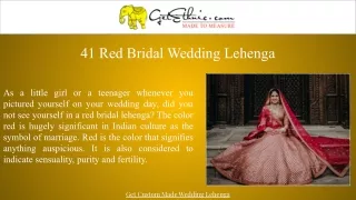 Red Bridal Maharani Lehenga | GetEthnic