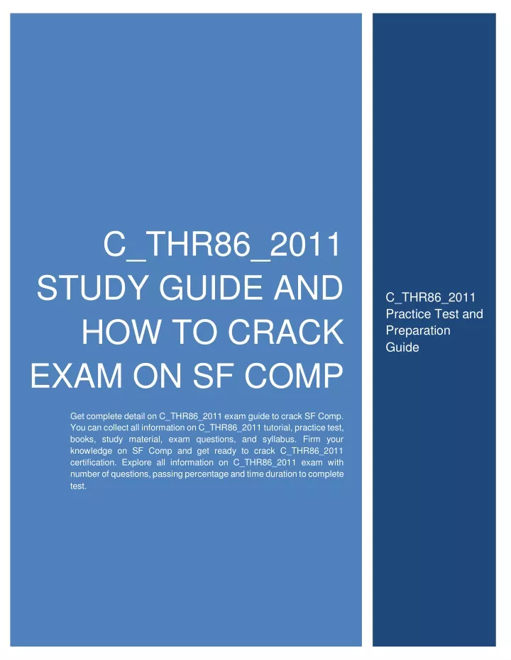 c thr86 2011 study guide and how to crack exam