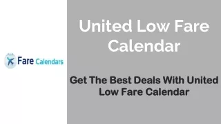 united low fare calendar