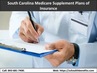 South Carolina Medicare Supplement Plans of Insurance