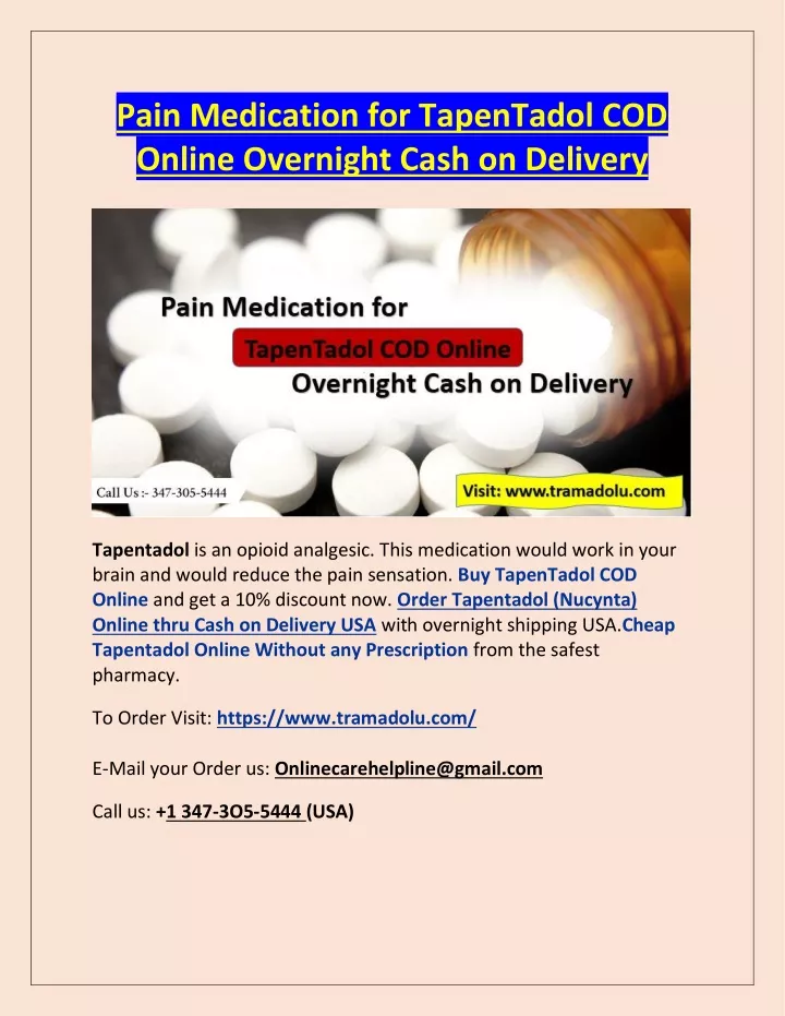 pain medication for tapentadol cod online