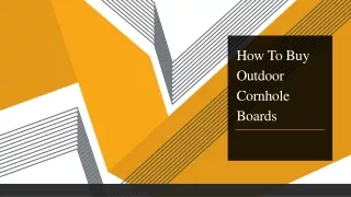 How To Buy Outdoor Cornhole Boards