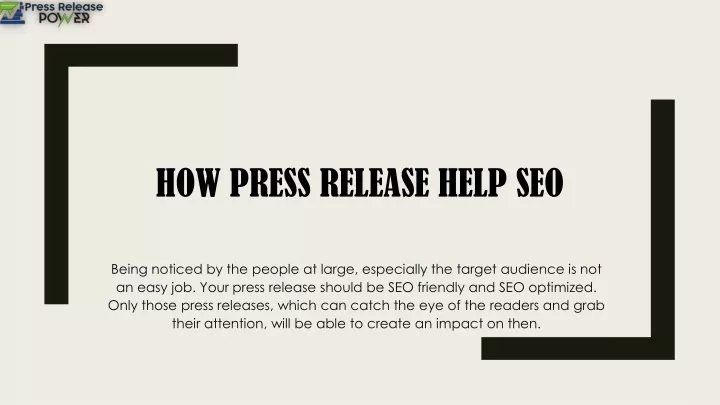 how press release help seo