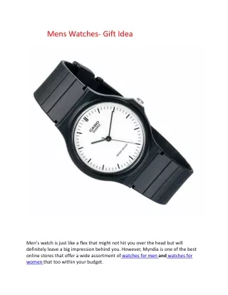 Online  Mens  Watches- Gift Idea