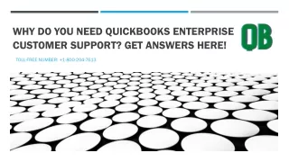 Why Do You Need QuickBooks Enterprise Customer Support?