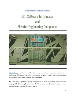 tech cloud erp software solutions