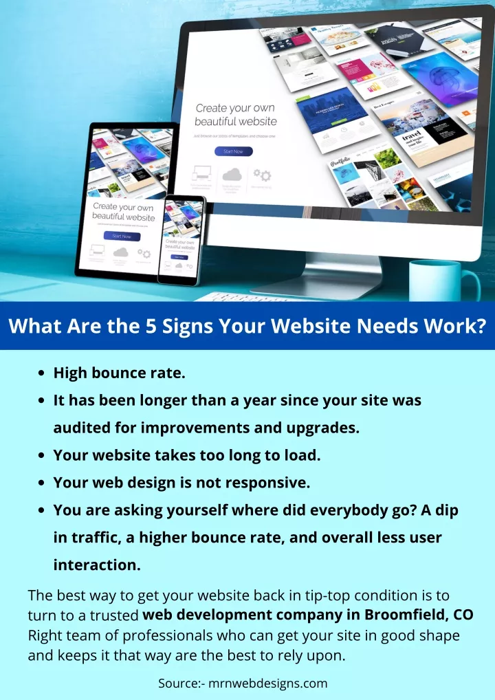 what are the 5 signs your website needs work