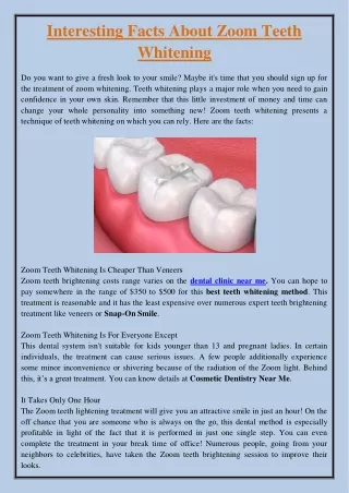 interesting facts about zoom teeth whitening