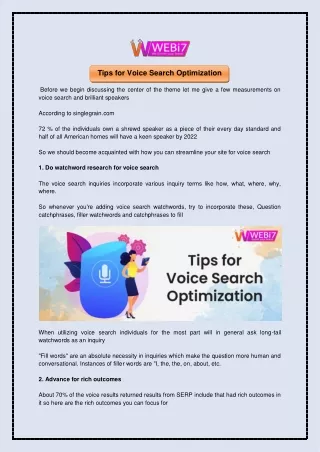 tips for voice search optimization