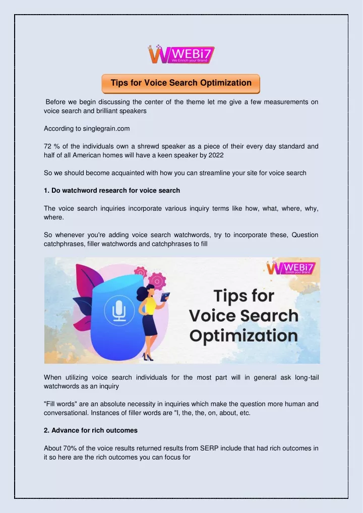 tips for voice search optimization