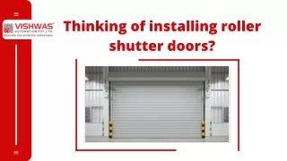10 Benefits Of Installing Roller Shutter Doors
