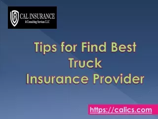 Tips for Find Best Truck Insurance Provider