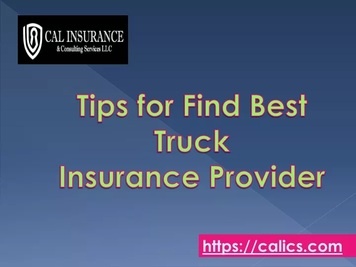 tips for find best truck insurance provider