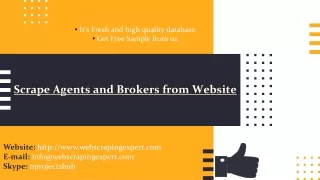 scrape agents and brokers from website