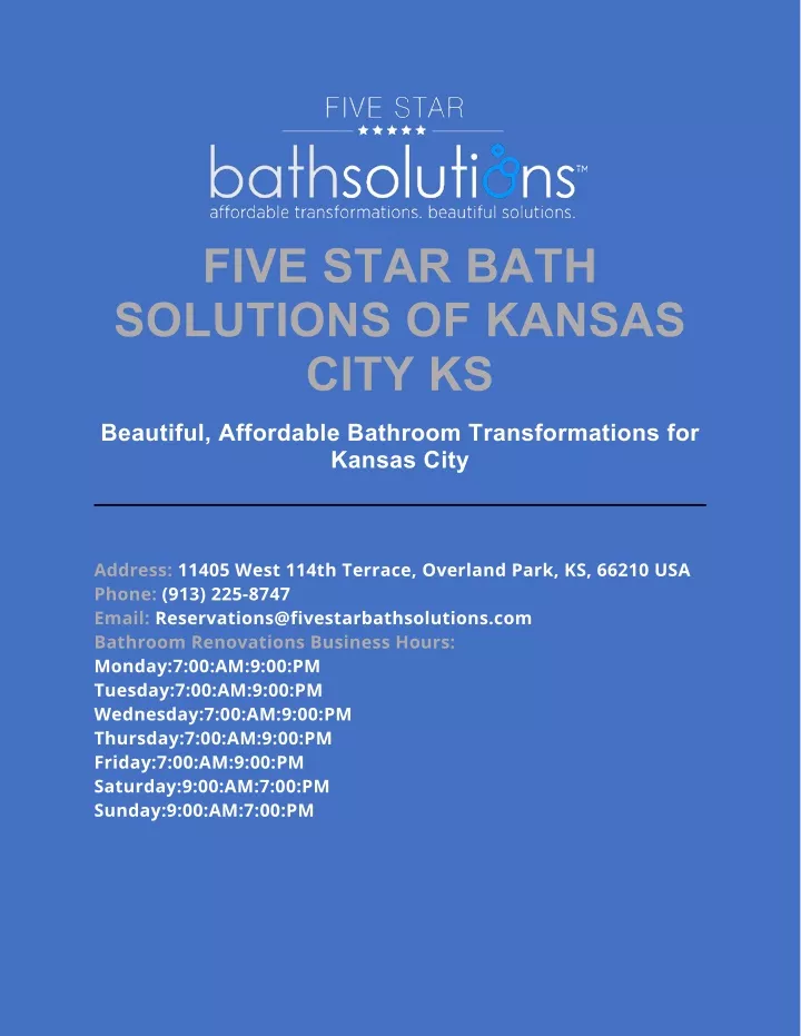 five star bath solutions of kansas city ks