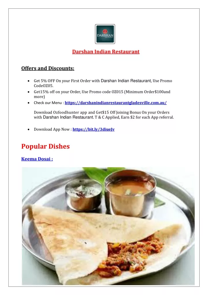 darshan indian restaurant