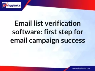 Email list verification software: first step for email campaign success