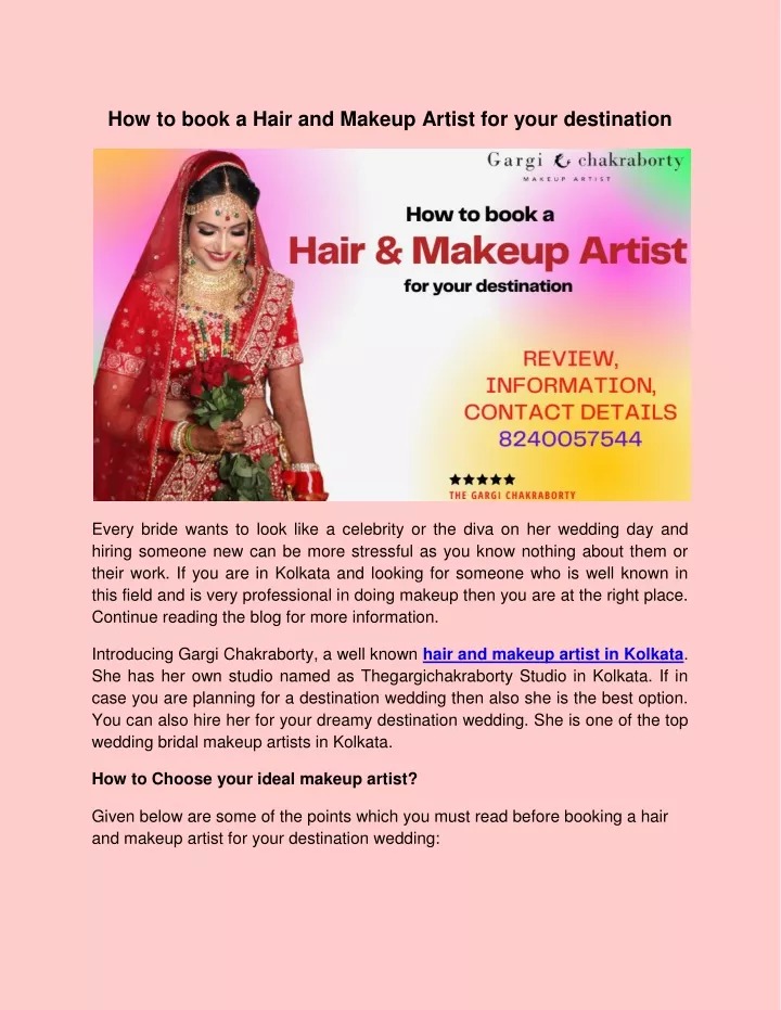 how to book a hair and makeup artist for your