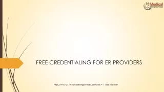 FREE CREDENTIALING FOR ER PROVIDERS