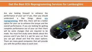 Get the Best ECU Reprogramming Services for Lamborghini