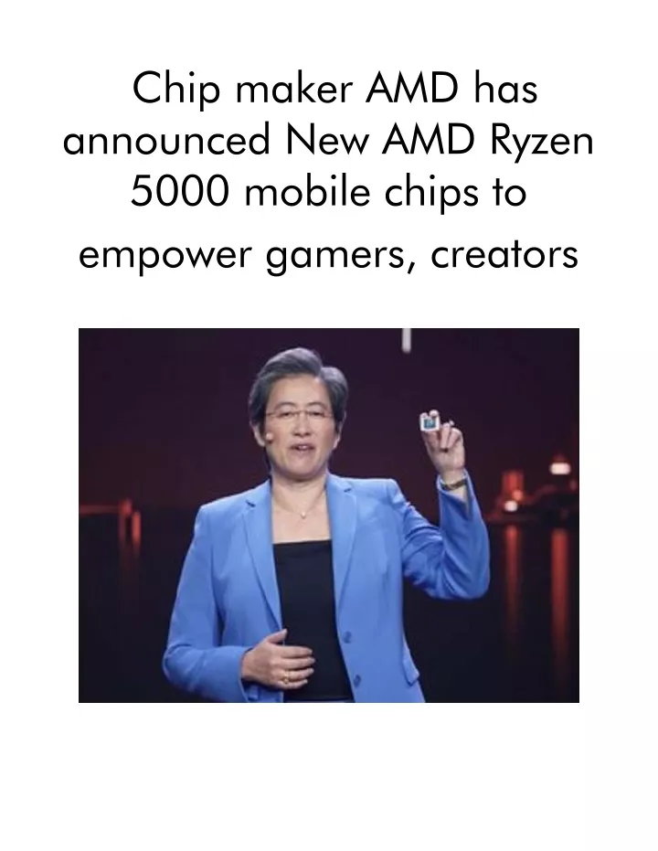chip maker amd has announced new amd ryzen 5000